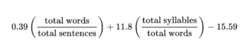 Flesch–Kincaid formula